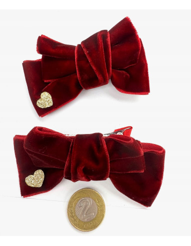 Spinki do włosów welurowe KOKARDKI PREMIUM...