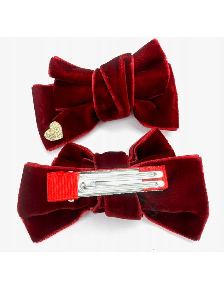 Spinki do włosów welurowe KOKARDKI PREMIUM Lolita Accessories 2 sztuki