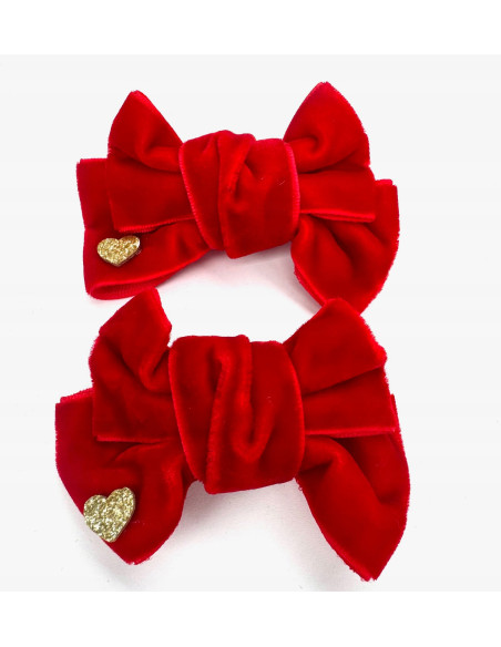 Spinki do włosów welurowe KOKARDKI PREMIUM Lolita Accessories 2 sztuki