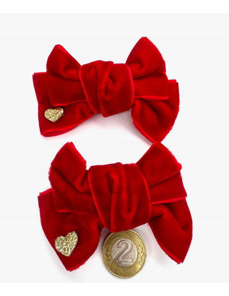 Spinki do włosów welurowe KOKARDKI PREMIUM Lolita Accessories 2 sztuki