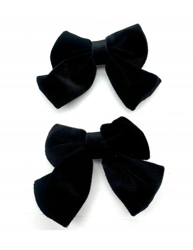 Spinki do włosów welurowe KOKARDKI PREMIUM Lolita Accessories 2 sztuki