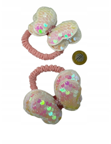 Gumki do włosów MOTYLKI CEKINY Lolita Accessories Zestaw 2 sztuki