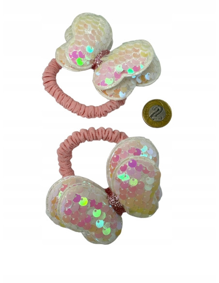 Gumki do włosów MOTYLKI CEKINY Lolita Accessories Zestaw 2 sztuki