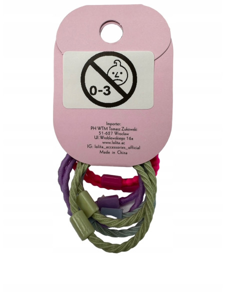 Gumki do włosów dla dziecka dziewczynki Lolita Accessories Zestaw 8 sztuk