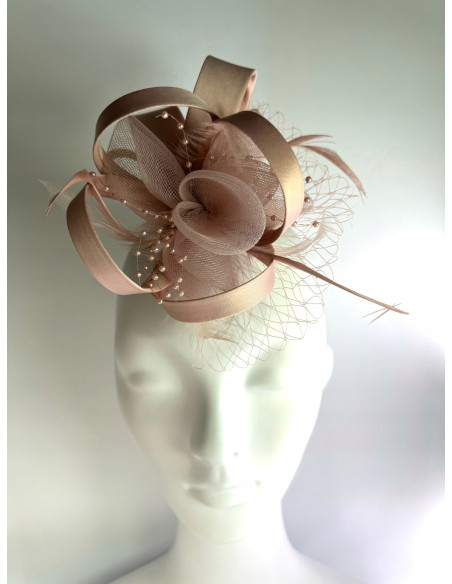 Fascynator na głowę KWIAT Stroik na głowę RÓŻOWY Lolita Accessories