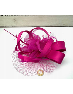 Fascynator na głowę KWIAT Stroik na głowę FUKSJA Lolita... 2