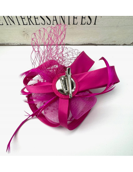 Fascynator na głowę KWIAT Stroik na głowę FUKSJA Lolita Accessories