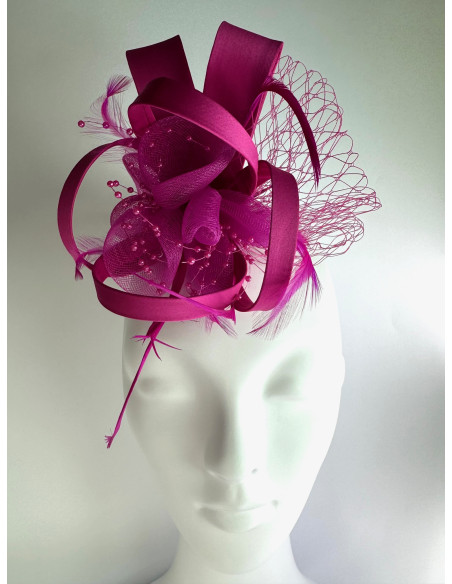 Fascynator na głowę KWIAT Stroik na głowę FUKSJA Lolita Accessories