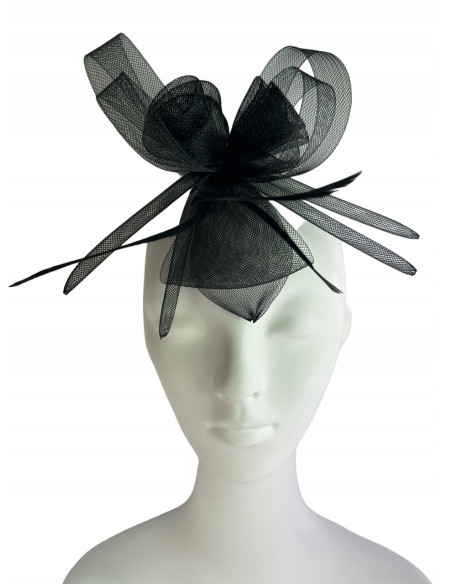 Fascynator na głowę KWIAT Stroik na głowę CZARNY Lolita Accessories