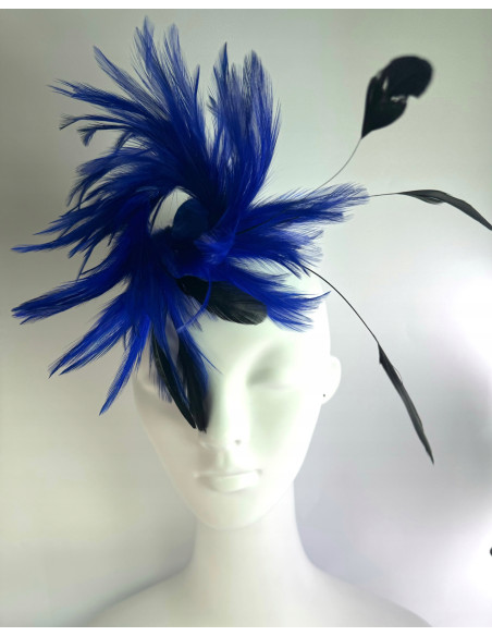 Fascynator na głowę BROSZKA PRZYPINKA Stroik na głowę PIÓRA CHABROWY
