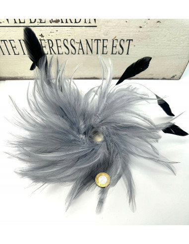 Fascynator na głowę BROSZKA PRZYPINKA Stroik na...