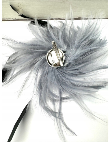 Fascynator na głowę BROSZKA PRZYPINKA Stroik na...