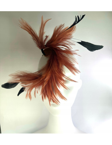 Fascynator na głowę BROSZKA PRZYPINKA Stroik na...