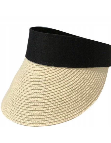Daszek na głowę słomkowy pleciony przeciwsłoneczny Lolita Accessories