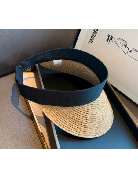 Daszek na głowę słomkowy pleciony przeciwsłoneczny Lolita Accessories