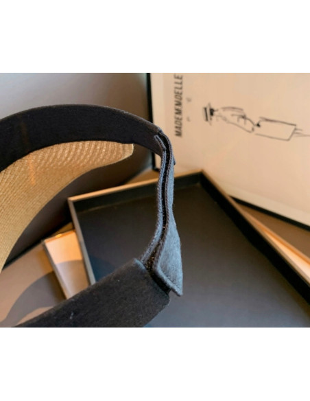 Daszek na głowę słomkowy pleciony przeciwsłoneczny Lolita Accessories