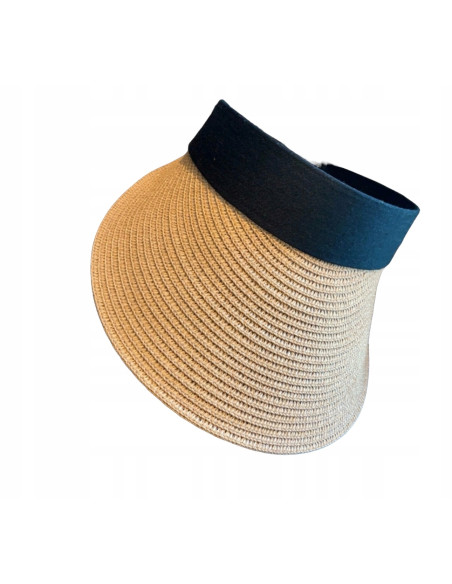 Daszek na głowę słomkowy pleciony przeciwsłoneczny Lolita Accessories