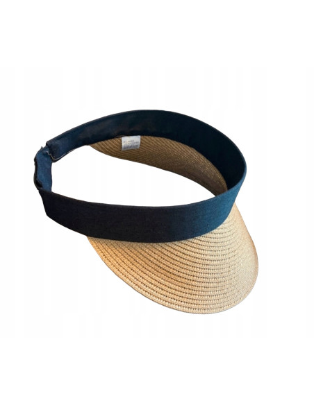 Daszek na głowę słomkowy pleciony przeciwsłoneczny Lolita Accessories