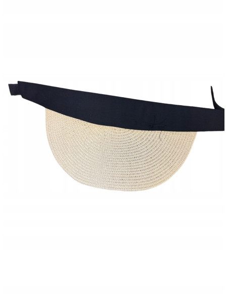 Daszek na głowę słomkowy pleciony przeciwsłoneczny Lolita Accessories
