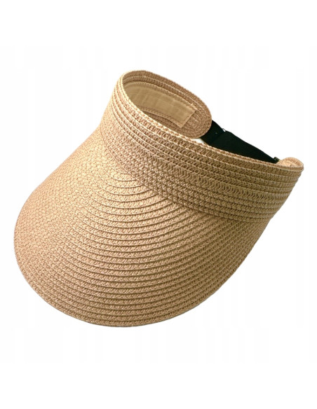 Daszek na głowę słomkowy pleciony przeciwsłoneczny Lolita Accessories