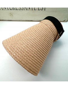 Daszek na głowę słomkowy pleciony przeciwsłoneczny Lolita... 2