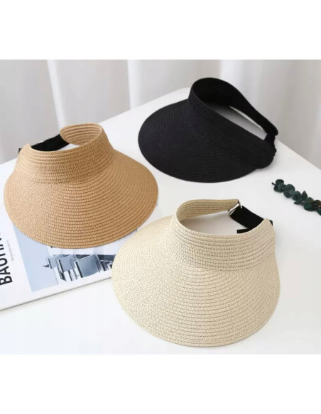 Daszek na głowę słomkowy pleciony przeciwsłoneczny Lolita Accessories