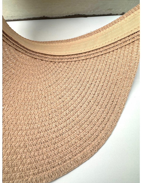 Daszek na głowę słomkowy pleciony przeciwsłoneczny Lolita Accessories