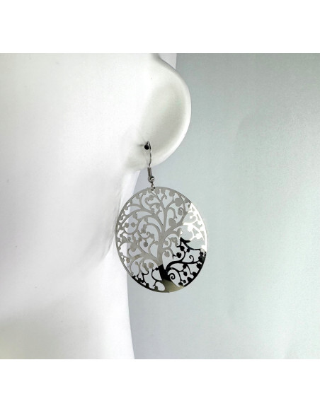 Kolczyki srebrne wycinanki stal chirurgiczna nierdzewna Lolita Accessories