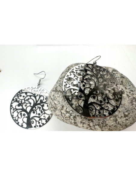 Kolczyki srebrne wycinanki stal chirurgiczna nierdzewna Lolita Accessories