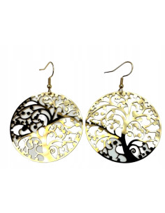 Kolczyki złote wycinanki stal chirurgiczna nierdzewna...