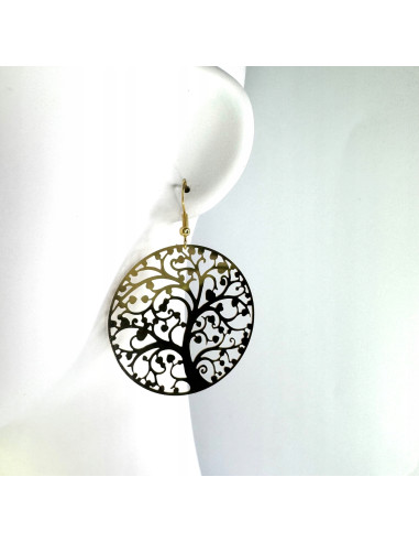 Kolczyki złote wycinanki stal chirurgiczna...