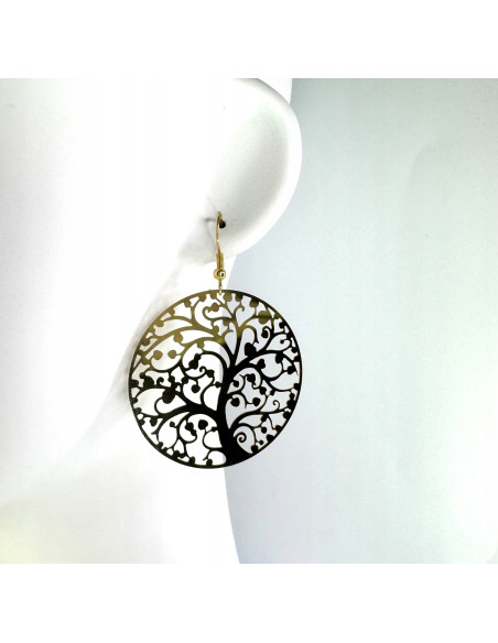 Kolczyki złote wycinanki stal chirurgiczna nierdzewna Lolita Accessories