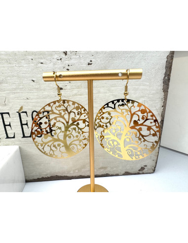 Kolczyki złote wycinanki stal chirurgiczna...