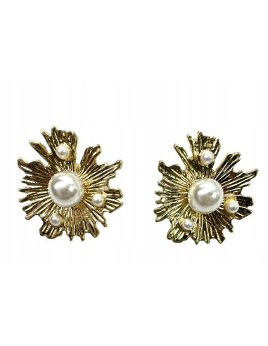Kolczyki Lolita Accessories Srebrny sztyft "925" Złote Słońce