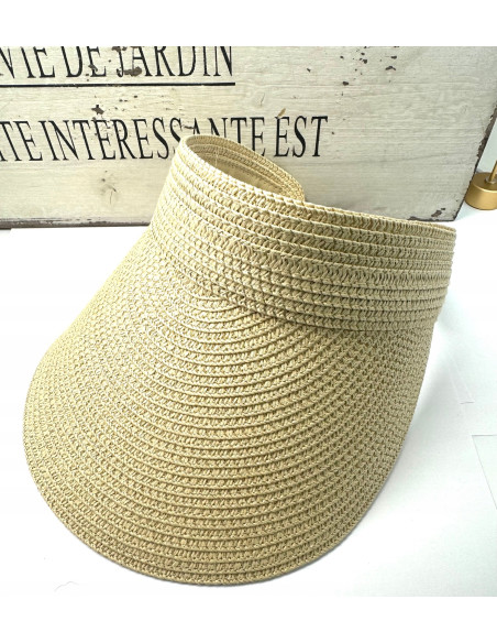 Daszek na głowę słomkowy pleciony przeciwsłoneczny Lolita Accessories