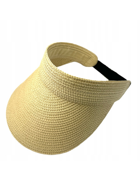 Daszek na głowę słomkowy pleciony przeciwsłoneczny Lolita Accessories