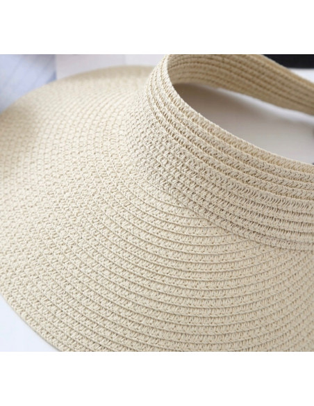 Daszek na głowę słomkowy pleciony przeciwsłoneczny Lolita Accessories