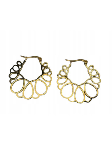 Kolczyki złote koła stal chirurgiczna nierdzewna Lolita Accessories