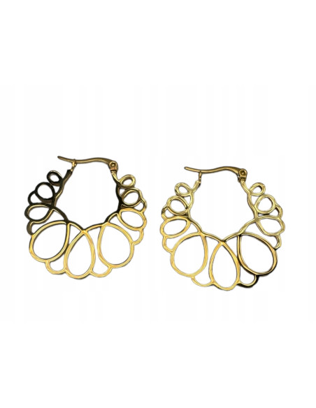 Kolczyki złote koła stal chirurgiczna nierdzewna Lolita Accessories