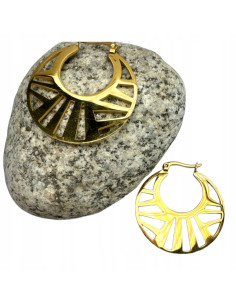 Kolczyki złote koła stal chirurgiczna nierdzewna Lolita... 2