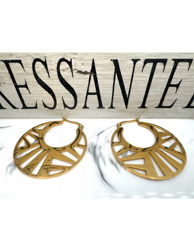 Kolczyki złote koła stal chirurgiczna...