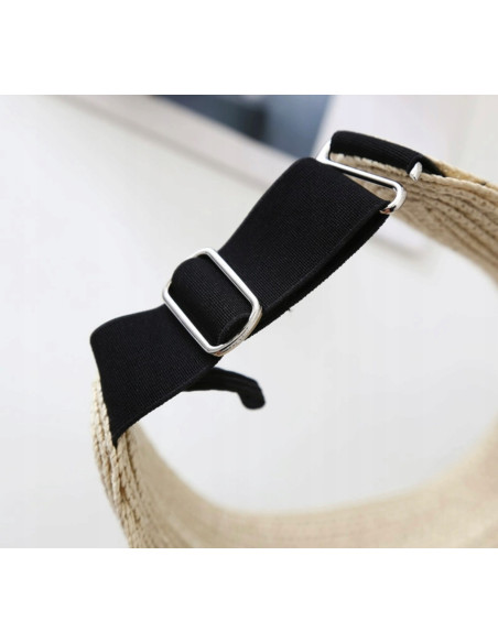 Daszek na głowę słomkowy pleciony przeciwsłoneczny Lolita Accessories