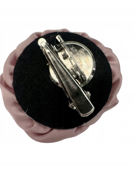 KWIAT RÓŻA Z MATERIAŁU BROSZKA PRZYPINKA PREZENT LOLITA ACCCESSORIES 4,5 CM