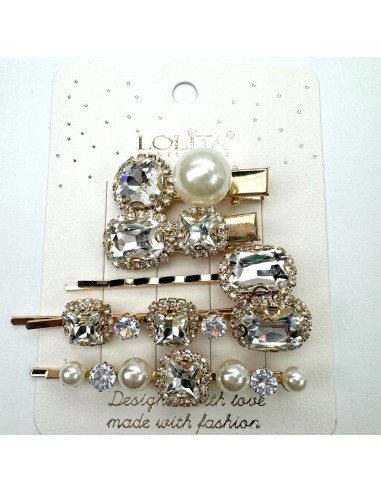 Zestaw 5 sztuk SPINKA , WSUWKA, CRYSTAL do...