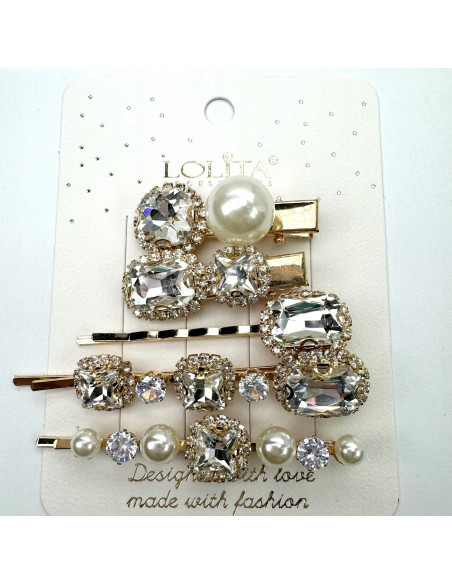 Zestaw 5 sztuk SPINKA , WSUWKA, CRYSTAL do włosów na BAL ZJAWISKOW WSUWKI