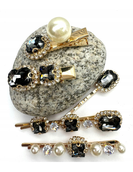 Zestaw 5 sztuk SPINKA , WSUWKA, CRYSTAL do włosów na BAL ZJAWISKOW WSUWKI