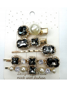 Zestaw 5 sztuk SPINKA , WSUWKA, CRYSTAL do włosów na BAL... 2