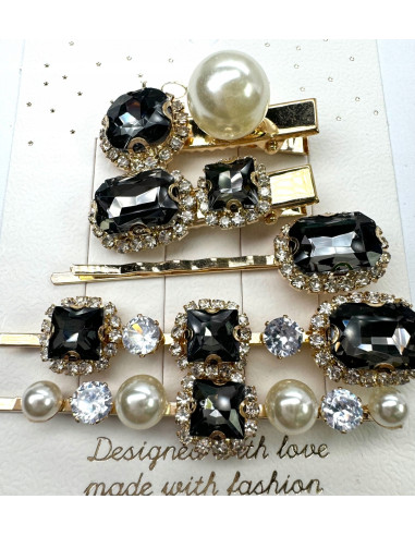 Zestaw 5 sztuk SPINKA , WSUWKA, CRYSTAL do...