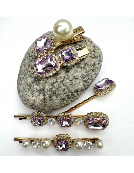 Zestaw 5 sztuk SPINKA , WSUWKA, CRYSTAL do włosów na BAL ZJAWISKOW WSUWKI