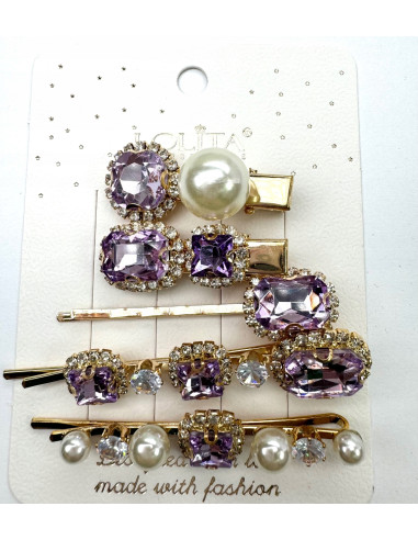 Zestaw 5 sztuk SPINKA , WSUWKA, CRYSTAL do...